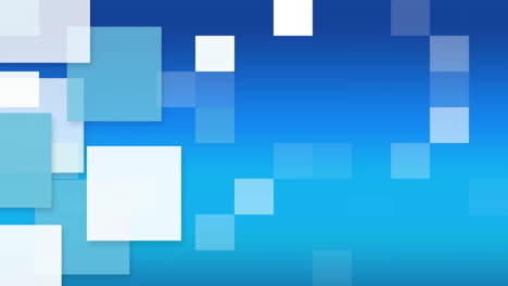 Animation-of-white-shapes-moving-on-blue-background