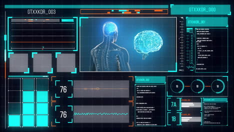 Animación-Del-Cerebro-Humano-Y-Procesamiento-De-Datos-Digitales-Sobre-Pantallas