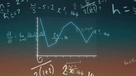 Animation-Mathematischer-Formeln-Und-Datenverarbeitung-Auf-Dunklem-Hintergrund