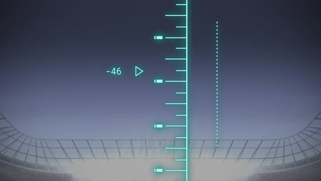 Animation-Der-Datenverarbeitung-Und-Diagramm-über-Dem-Stadion