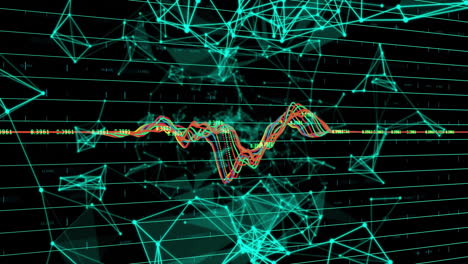 Animation-Von-Verbindungen-Und-Digitaler-Datenverarbeitung-Auf-Schwarzem-Hintergrund