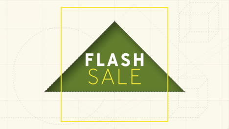 Animation-of-flash-sale-text-over-pattern-background