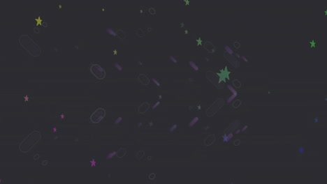Animation-of-stars-and-light-spots-moving-on-seamless-loop-on-dark-background