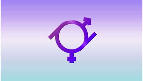 Animación-Del-Símbolo-Heterosexual-Sobre-Fondo-Degradado-Púrpura