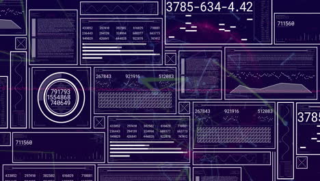 Animation-of-data-processing-and-diagrams-over-shapes-moving