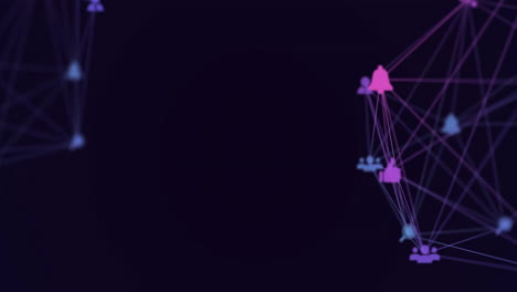 Animation-Des-Globus-Des-Netzwerks-Von-Verbindungen-Mit-Symbolen