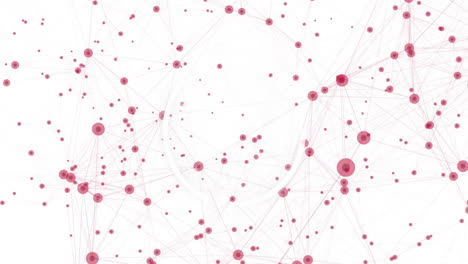 Animation-of-network-of-connections-with-icons-on-white-background