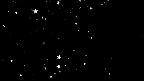 Animation-of-floating-stars-on-black-background