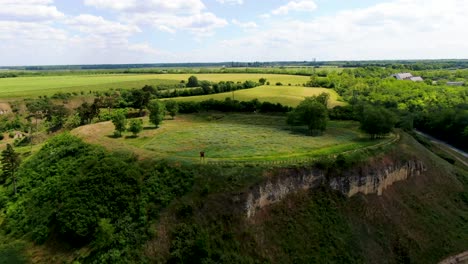 Bronze-Age-earthen-fortress,-Ersekhalma,-Hungary
