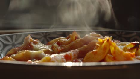 Fresh-Tomato-Pasta-Dish-with-Steam-Rising-in-Slow-Motion