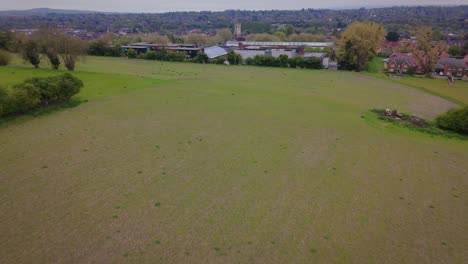 Drone-shot-of-a-University-located-in-the-countryside