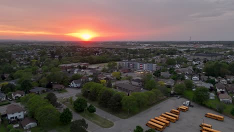 Drone-shot-flying-over-residential-area-of-St
