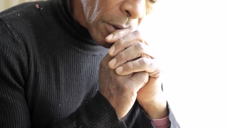 praying-to-god-with-hands-together-on-white-background-with-people-stock-video-stock-footage