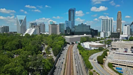 Modern-Uptown-Commercial-And-Residential-District-On-Buckhead-In-Atlanta,-Georgia-USA