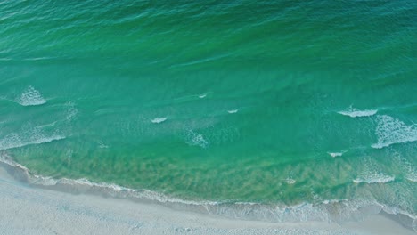 Aerial-background-of-beautiful-emerald-green-waters-of-Panama-City-Beach-waves
