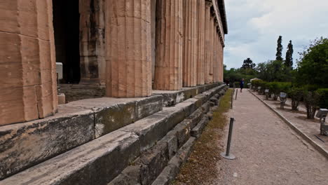 Nahaufnahme-Des-Tempels-Des-Hephaistos,-Erhaltenes-Denkmal-In-Agora,-Wunder-Von-Griechenland