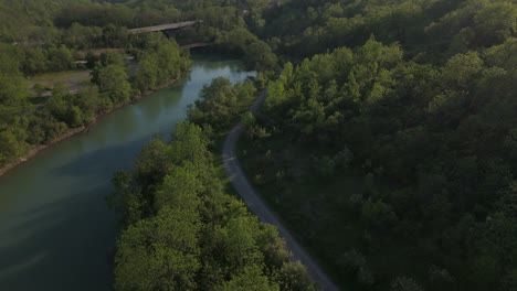 Drone-shot-of-12-Mile-Creek-in-St