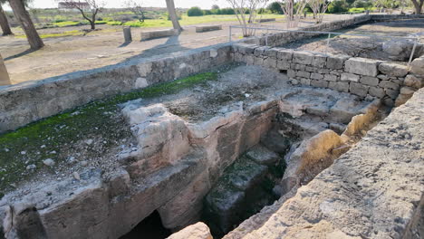 Bodenaufnahme-Der-Antiken-Ruinen-In-Pafos,-Zypern