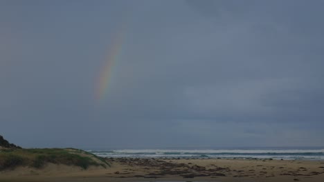 Close-up-shot-of-a-rainbow-over-the-ocean-in-southern-Australia