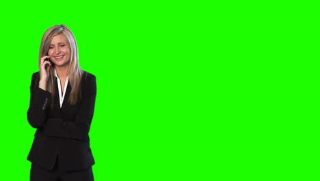 Green-Screen-Footage-of-a-Businesswoman-on-the-Phone