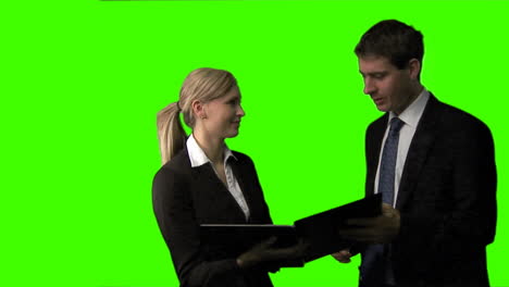 Green-screen-footage-of-a-Business-Meeting