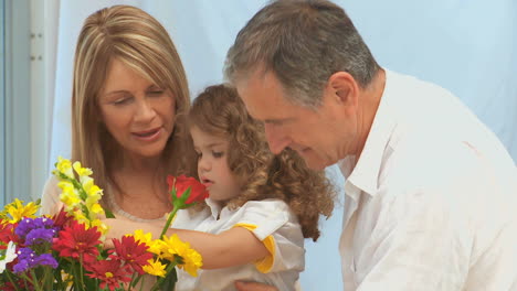 Family-creating-a-bunch-of-flowers