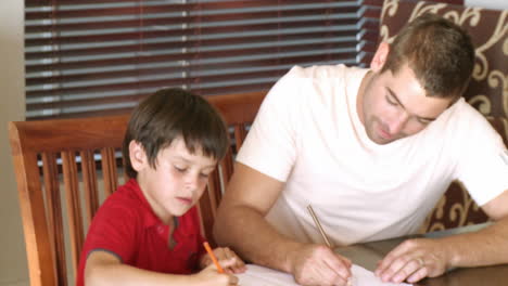 Father-drawing-with-his-son