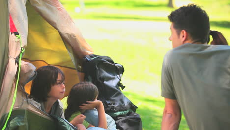 Parents-camping-with-their-children-