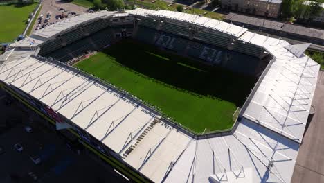Birds-Eye-View-Above-Lillekula-Stadium--in-Summer