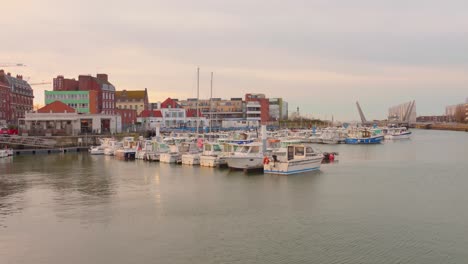 The-Port-Of-Dunkerque-In-Dunkirk,-France---Wide-Shot