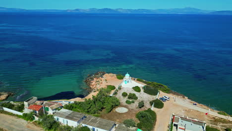 Luft-Panorama-Griechisch-Strand-Drohne-Küste-Ansicht
