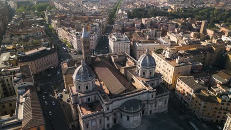 Aerial-Pullback-Reveals-Papal-Basilica-of-Santa-Maria-Maggiore