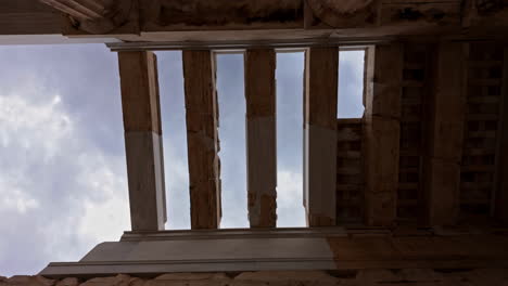 The-Pedestal-interior-view-through-open-ceiling,-architecture-of-Monument-of-Agrippa
