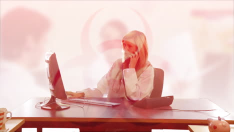 Woman-doctor-working-on-her-desk