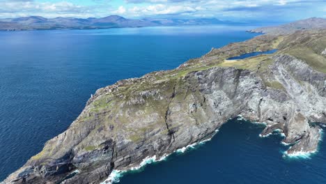 Ireland-Epic-Locations-Sheep’s-Head-Peninsula-drone-pullback,West-Cork-and-Bantry-Bay-in-background,the-beauty-of-the-Wild-Atlantic-Way