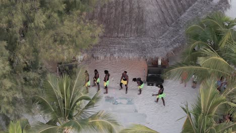 Male-acrobat-group-perform-in-show-on-Michamvi-Kae-beach-in-Zanzibar