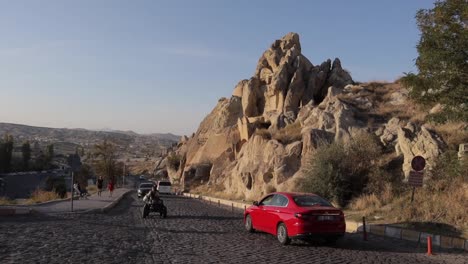 Cars-passing-in-Cappadocia-road