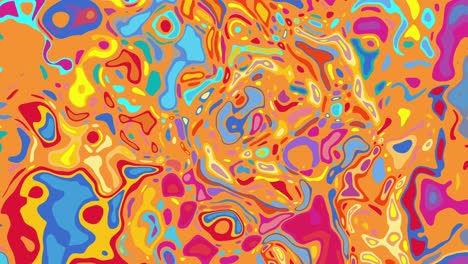 Psychedelic-Swirls:-Vibrant-Red,-Blue-Purple-and-Orange-Turbulent-Patterns---Slow-Motion-Abstract-Background,-Dynamic-and-Fluid