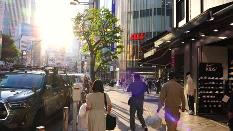 Calles-Concurridas-De-Shinjuku-Con-Mucha-Gente-Caminando-A-Casa-Desde-El-Trabajo.