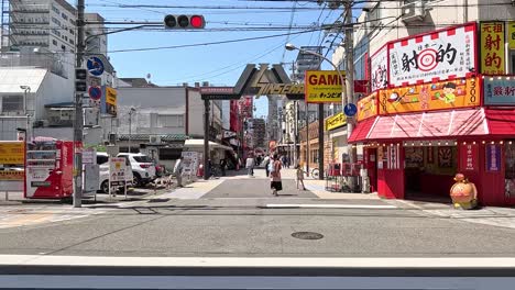 Eingang-Zum-Shinsekai---Altes-Viertel-In-Der-Stadt-Osaka,-Japan