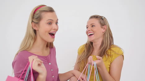 Happy-women-holding-shopping-bags