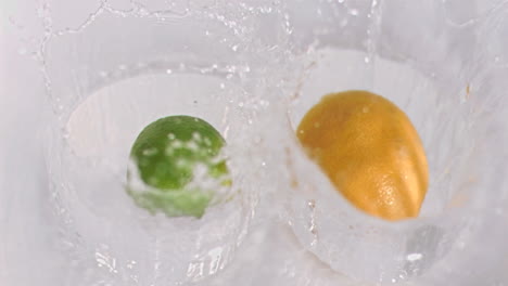 Fruit-falling-into-water-in-super-slow-motion