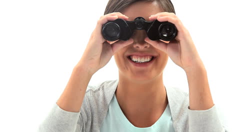Woman-looking-through-a-binoculars