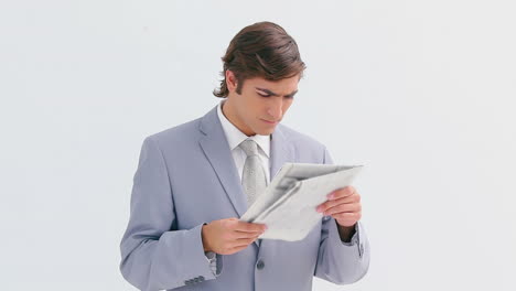 Businessman-holding-a-newspaper