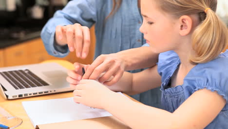 Little-girl-using-a-compass