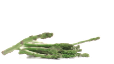 Asparagus-falling-in-super-slow-motion