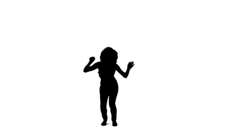 Eine-Silhouette-Einer-Frau-In-Zeitlupe-