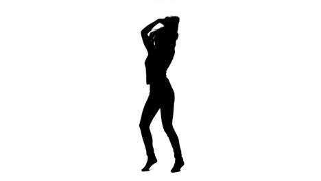 Eine-Silhouette-Tanzende-Frau