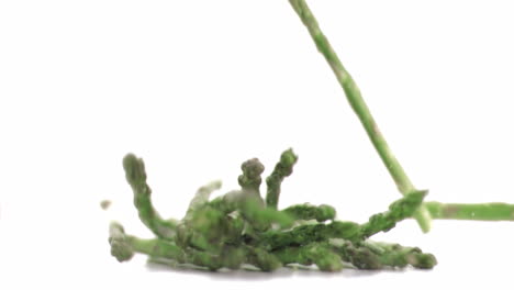 Asparagus-falling-in-super-slow-motion