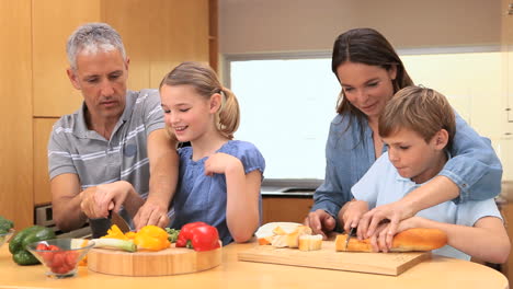 Happy-family-cooking-together